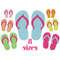 Flip Flops Embroidery Design, MACHINE EMBROIDERY, Summer Embroidery, 8 Sizes, Digital Download - 1.jpg