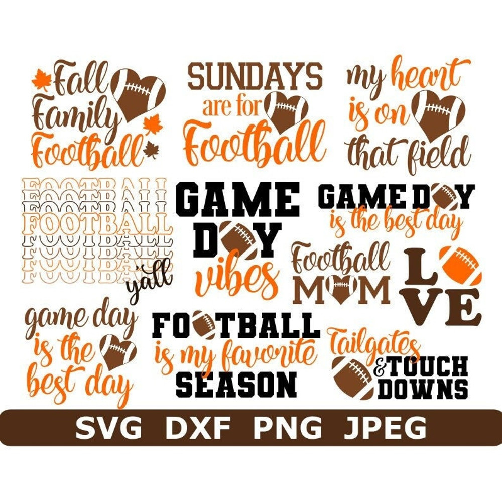 Football SVG Bundle, Football Signs SVG, Football Season SVG, Digital Download, Cut Files, Sublimation, Clipart (11 svgpngdxfjpeg files) - 1.jpg