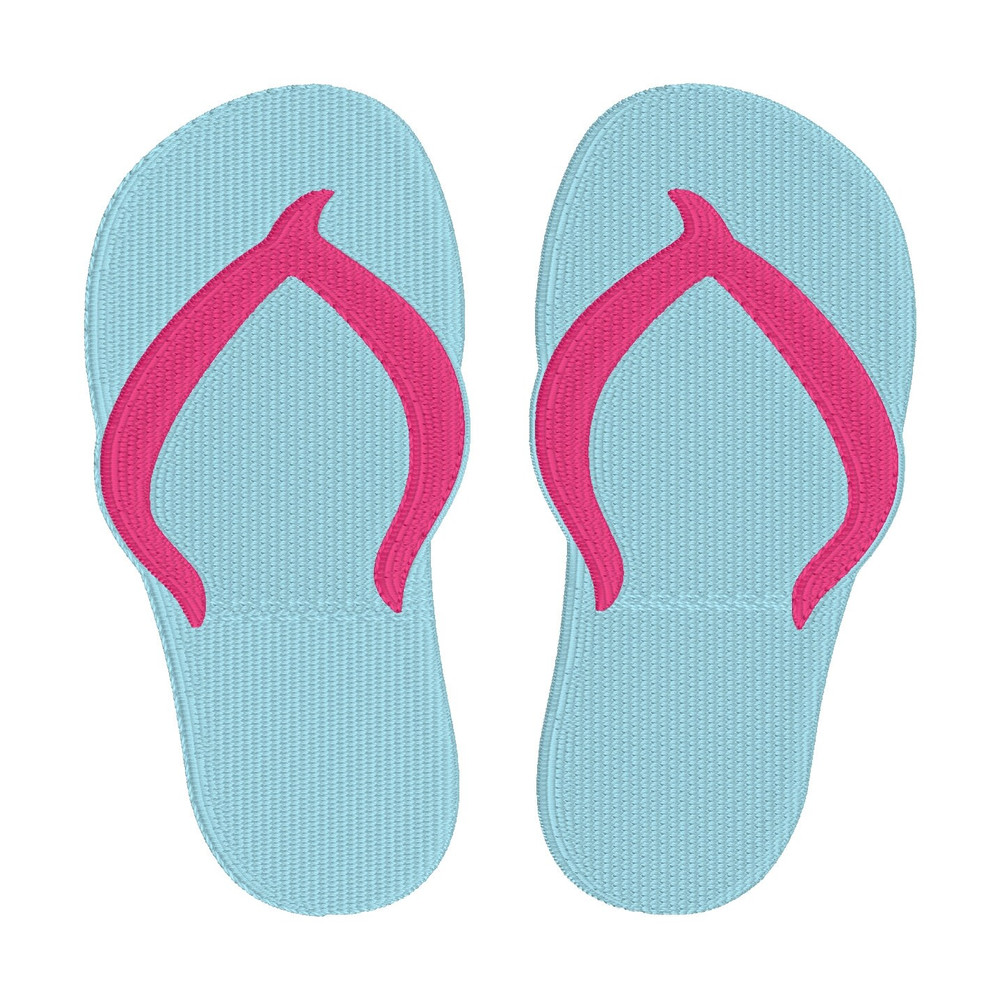 Flip Flops Embroidery Design, MACHINE EMBROIDERY, Summer Embroidery, 8 Sizes, Digital Download - 2.jpg