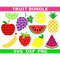 Fruit SVG Bundle, Tropical Fruit SVG, Digital Download, Cut Files, Sublimation, Clipart (includes 10 individual svgdxfpng file formats) - 1.jpg