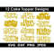 Happy Birthday SVG Bundle, 12 Birthday Cake Toppers SVG, Digital Download, Cut Files, Clipart (12 svgpngdxfjpeg file formats) - 1.jpg