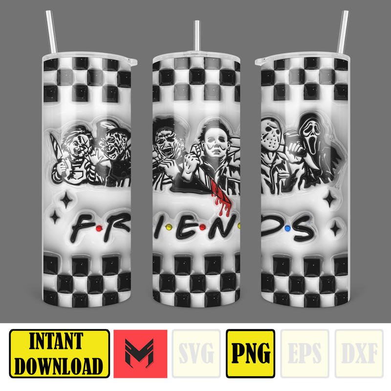 3D Inflated Sublimation Tumbler Design Download PNG, 20 Oz Digital Tumbler Wrap PNG , Instant Download (35).jpg