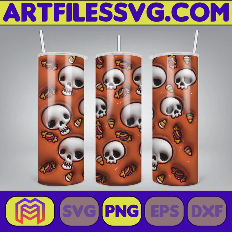 3D Inflated Sublimation Tumbler Design Download PNG, 20 Oz Digital Tumbler Wrap PNG , Instant Download (41).jpg