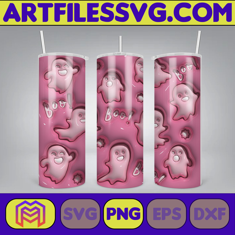 3D Inflated Sublimation Tumbler Design Download PNG, 20 Oz Digital Tumbler Wrap PNG , Instant Download (43).jpg