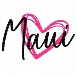 maui heart svg, maui strong png, love maui shirt svg, digital download, cut file, sublimation, clipart (includes svgpngd