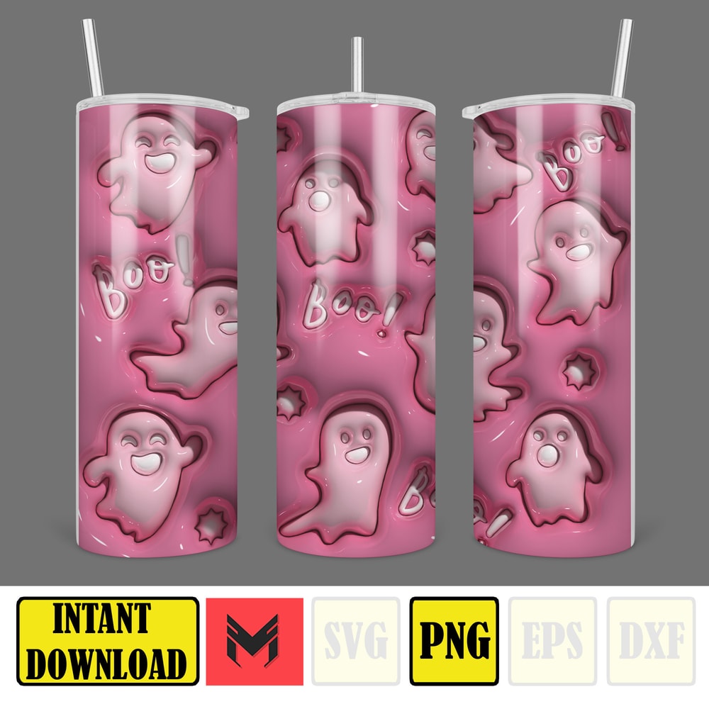3D Inflated Sublimation Tumbler Design Download PNG, 20 Oz Digital Tumbler Wrap PNG , Instant Download (43).jpg