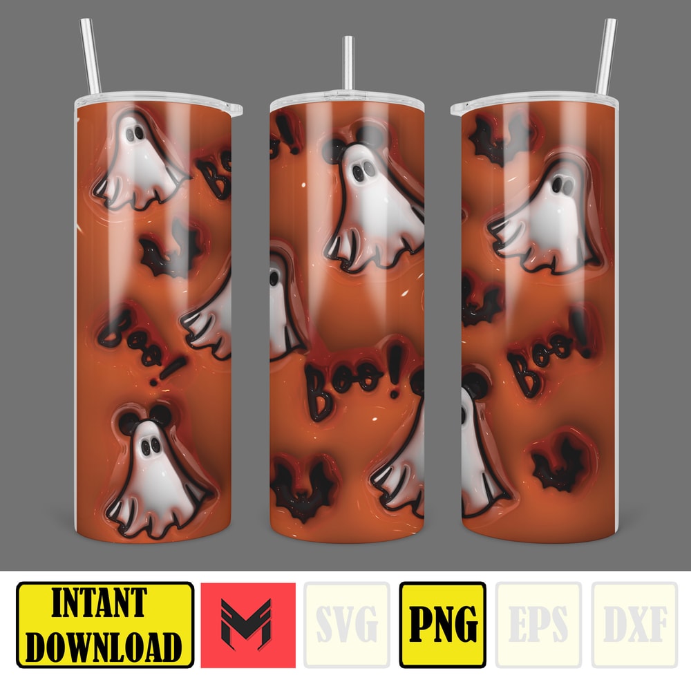 3D Inflated Sublimation Tumbler Design Download PNG, 20 Oz Digital Tumbler Wrap PNG , Instant Download (45).jpg