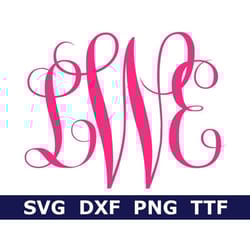 monogram svg ttf alphabet, fancy monogram, school monogram, digital download, cut files, 52 svgpngdxf files installabl
