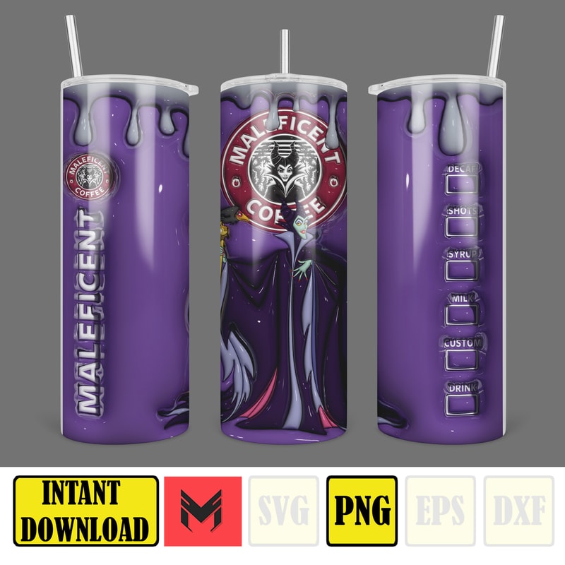 3D Inflated Sublimation Tumbler Design Download PNG, 20 Oz Digital Tumbler Wrap PNG , Instant Download (6).jpg