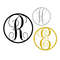 Monogram SVG + TTF Alphabet, Keychain Circle Letters, School Monogram, Digital Download, Cut Files, 26 svgpngdxf files + installable TTF - 4.jpg