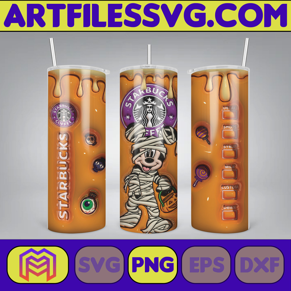 3D Inflated Sublimation Tumbler Design Download PNG, 20 Oz Digital Tumbler Wrap PNG , Instant Download (65).jpg