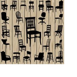 26 chair svg, chair eps, chair vector, chair silhouette clipart, cutting file, chair printable, furniture svg, furniture