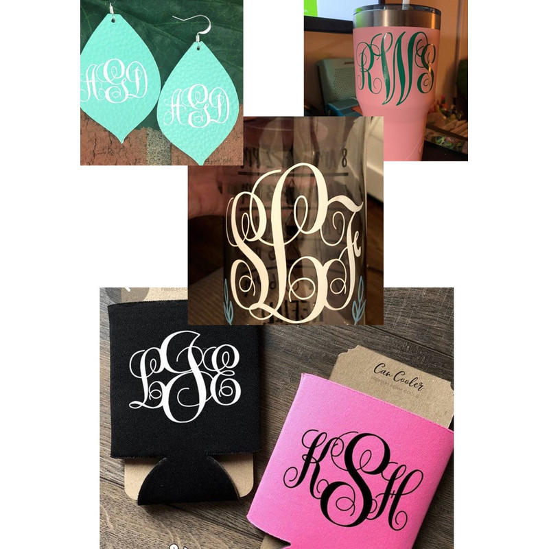 Monogram SVG Bundle + TTF, 6 Monogram Font Alphabets, Digital Download, Cut File, Engraving, Clip Art, individual svgpngdxf files + ttf - 8.jpg