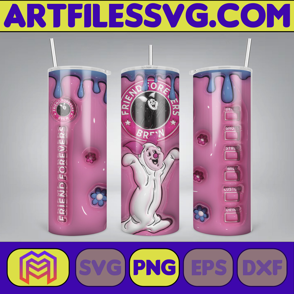 3D Inflated Sublimation Tumbler Design Download PNG, 20 Oz Digital Tumbler Wrap PNG , Instant Download (77).jpg