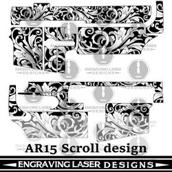 engraving laser designs ar15 scroll design