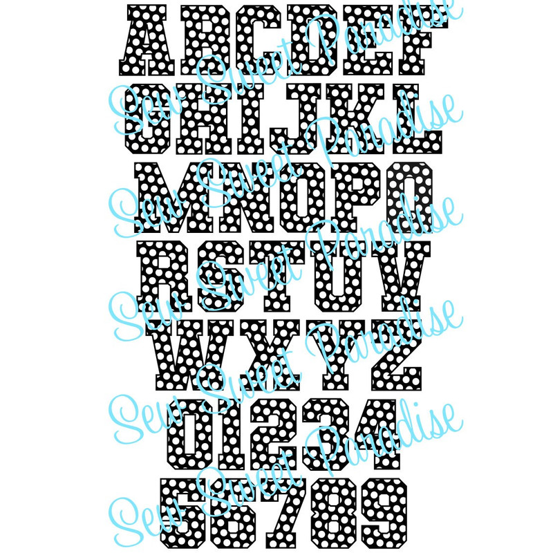 Monogram SVGDXFPNG, Polka Dot Letters, Polka Dot Alphabet, Digital Download, Cut File, Clip Art, 36 individual svgdxfpng files - 2.jpg