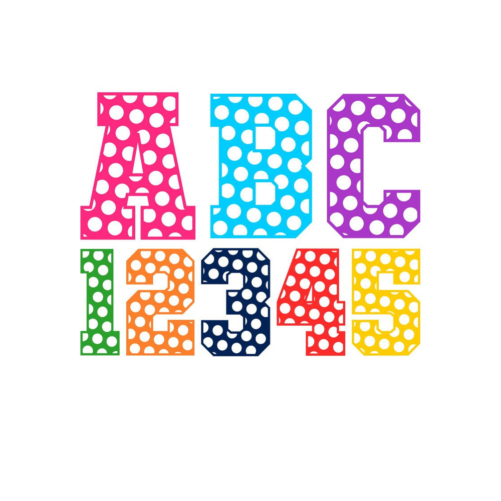 Monogram SVGDXFPNG, Polka Dot Letters, Polka Dot Alphabet, Digital Download, Cut File, Clip Art, 36 individual svgdxfpng files - 4.jpg