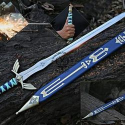custom hand forged stainless steel the legend of zelda full tang skyward link's master sword with scabbard-costume armor