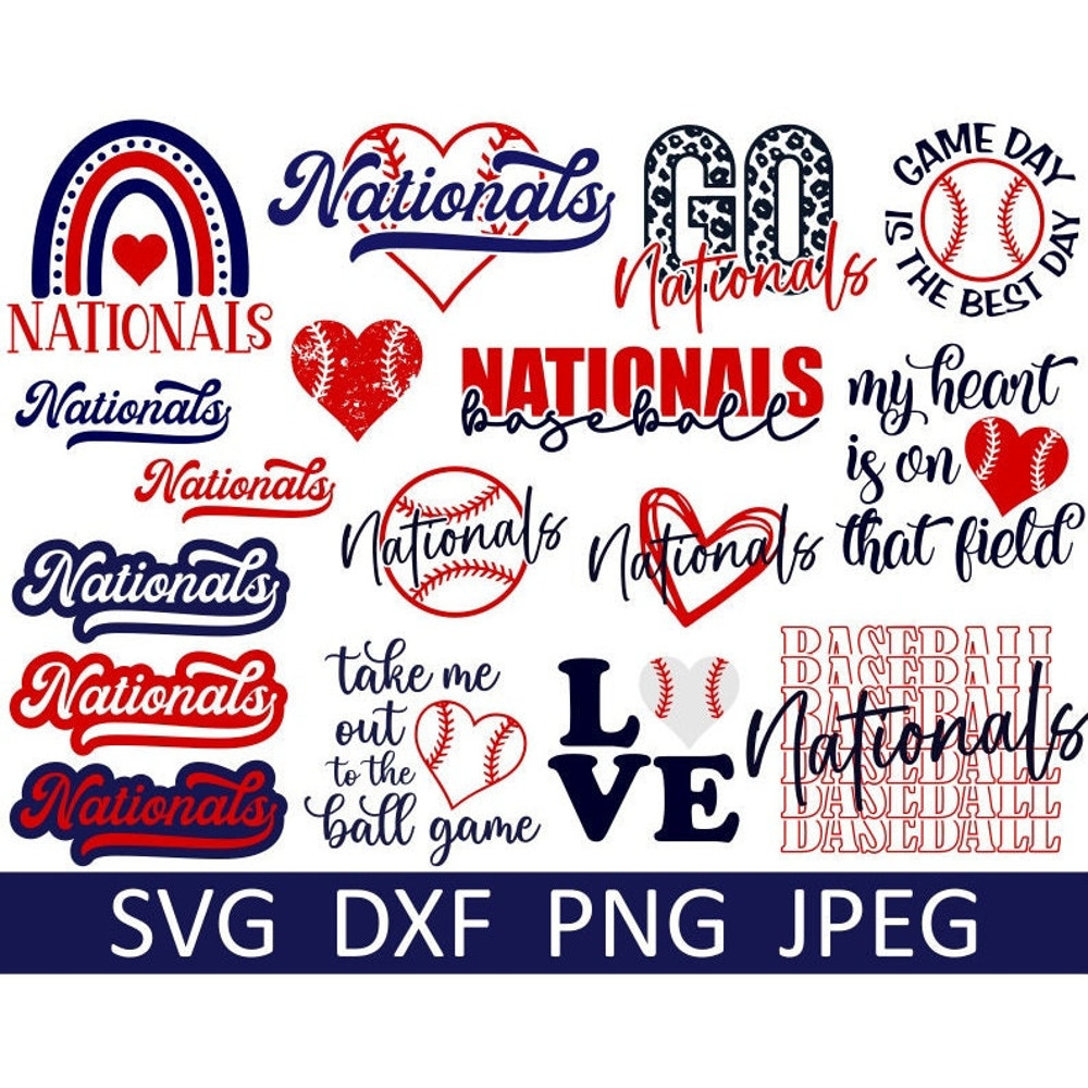 Nationals SVG Bundle, Baseball SVG, Baseball PNG, Digital Download, Cut File, Clipart, Sublimation (15 individual svgpngdxfjpeg files) - 1.jpg