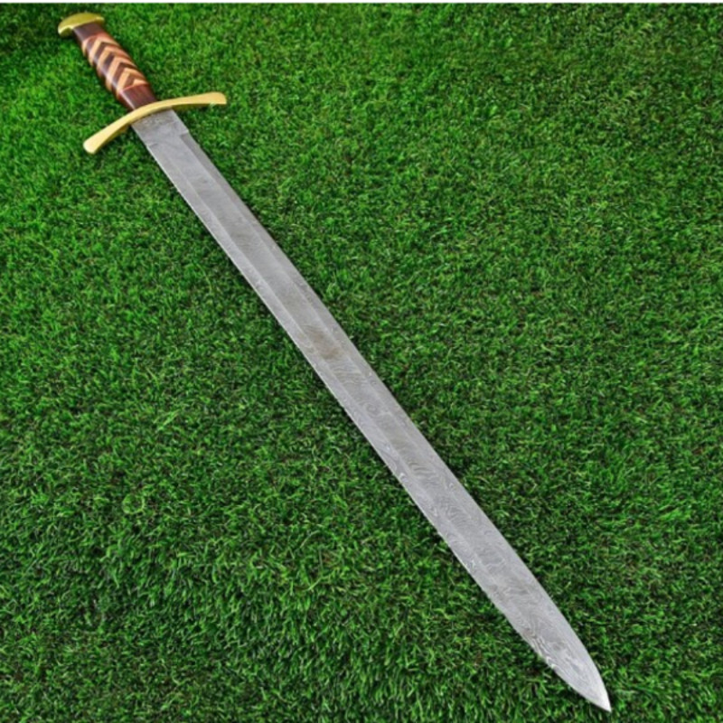 Heathen Army Damascus Steel Sword - Pattern Welded Steel Hand Forged Historicals.png