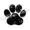 Paw Print SVG, Grunge Paw Print SVG, Distressed Paw Print PNG, Digital Download, Cut File, Sublimation (includes svgpngdxf files) - 1.jpg