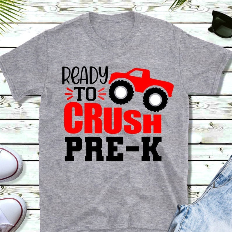 Pre-K SVG, Ready to Crush Pre-K SVG, Pre K Monster Truck Shirt SVG, Digital Download, Cut File, Sublimation (svgpngdxfjpeg files) - 3.jpg