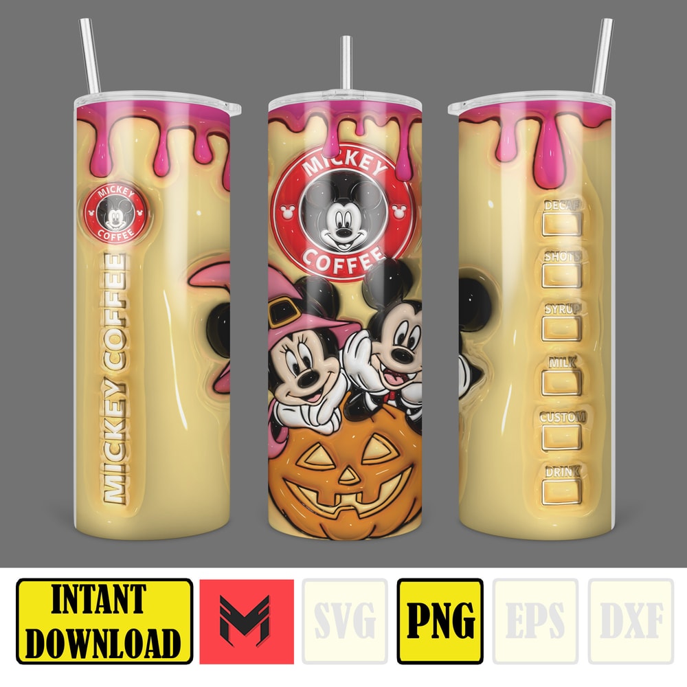 3D Inflated Sublimation Tumbler Design Download PNG, 20 Oz Digital Tumbler Wrap PNG , Instant Download (63).jpg