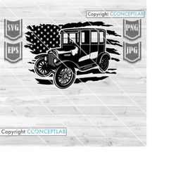 us vintage car svg | old ride clipart | retro shirt png | centennial vehicle stencil | old century car cut file | classi