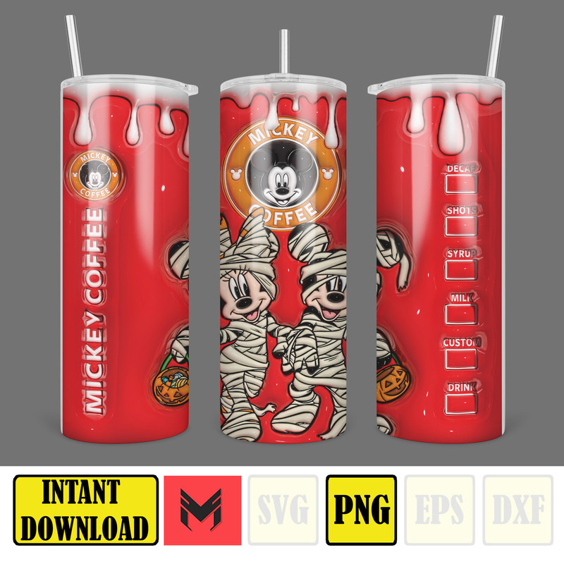 3D Inflated Sublimation Tumbler Design Download PNG, 20 Oz Digital Tumbler Wrap PNG , Instant Download (64).jpg