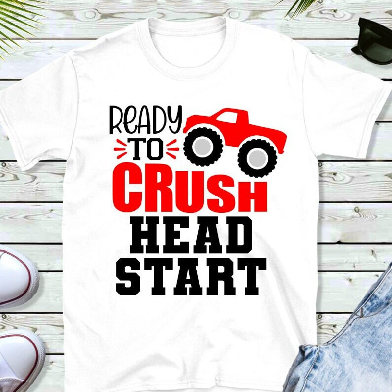Ready to Crush Head Start SVG, Pre-K Monster Truck SVG, Digital Download, Cut File, Sublimation, Clip Art (svgpngdxfjpeg file formats) - 2.jpg