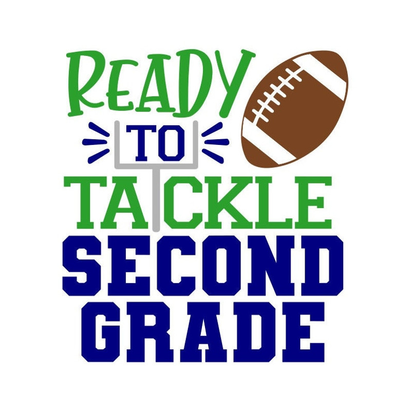 Ready to Tackle Second Grade SVG, 2nd Grade SVG, School, Digital Download, Cut File, Sublimation (svgpngdxfjpeg files) - 1.jpg
