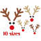 Rudolph Face Embroidery Design, MACHINE EMBROIDERY, Reindeer Embroidery, Christmas Embroidery, Digital Download, Filled Stitch, 10 Sizes - 1.jpg