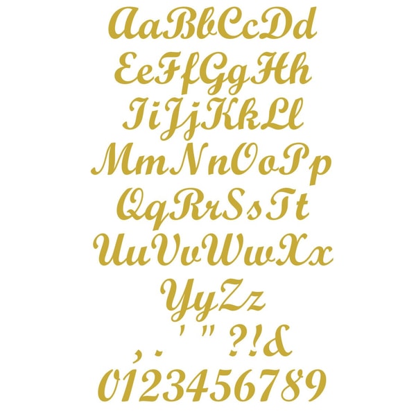 Script Font SVG TTF, Fancy Script Font Alphabet, Thick Scri - Inspire ...