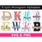 Split Monogram SVGPNG, 8 Split Monogram Frame Alphabets, Digital Download, Cut Files, Engraving, Sublimation (individual svg & png files) - 1.jpg
