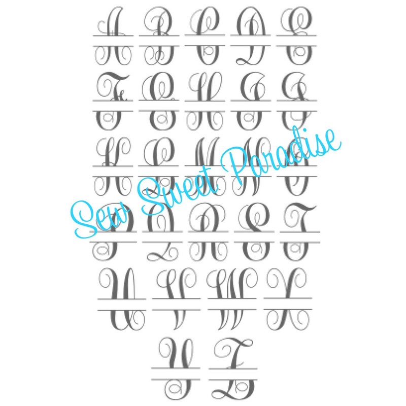 Split Monogram SVGPNG, 8 Split Monogram Frame Alphabets, Digital Download, Cut Files, Engraving, Sublimation (individual svg & png files) - 2.jpg