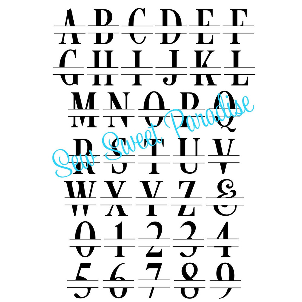 Split Monogram SVGPNG, 8 Split Monogram Frame Alphabets, Digital Download, Cut Files, Engraving, Sublimation (individual svg & png files) - 5.jpg