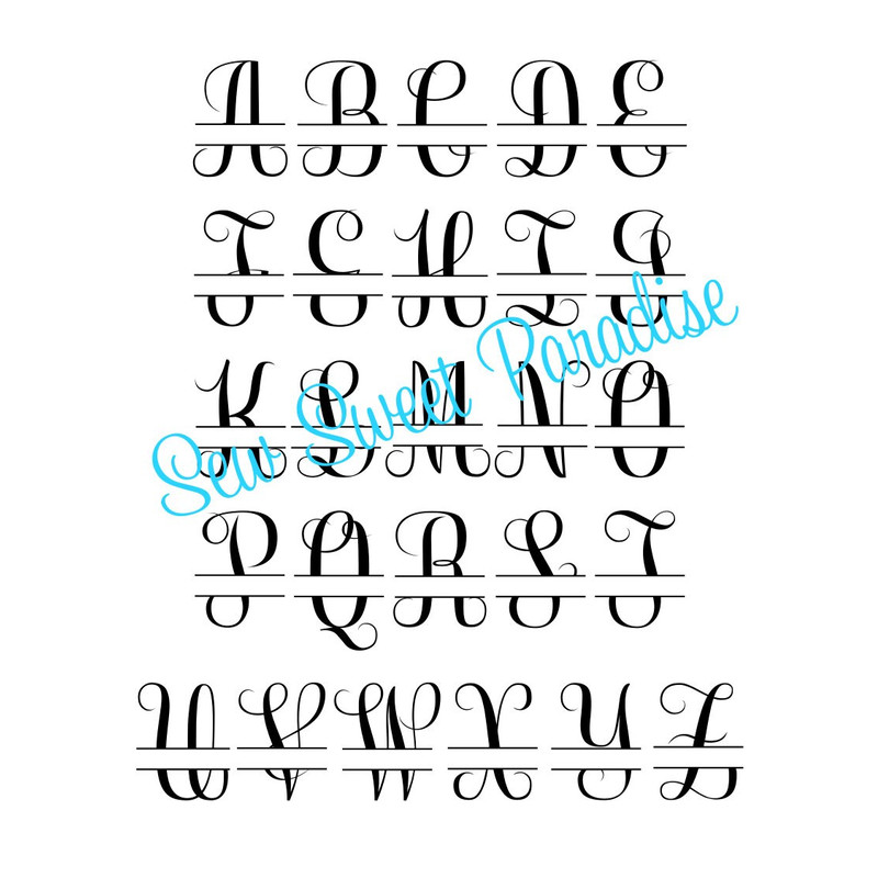 Split Monogram SVGPNG, 8 Split Monogram Frame Alphabets, Digital Download, Cut Files, Engraving, Sublimation (individual svg & png files) - 6.jpg