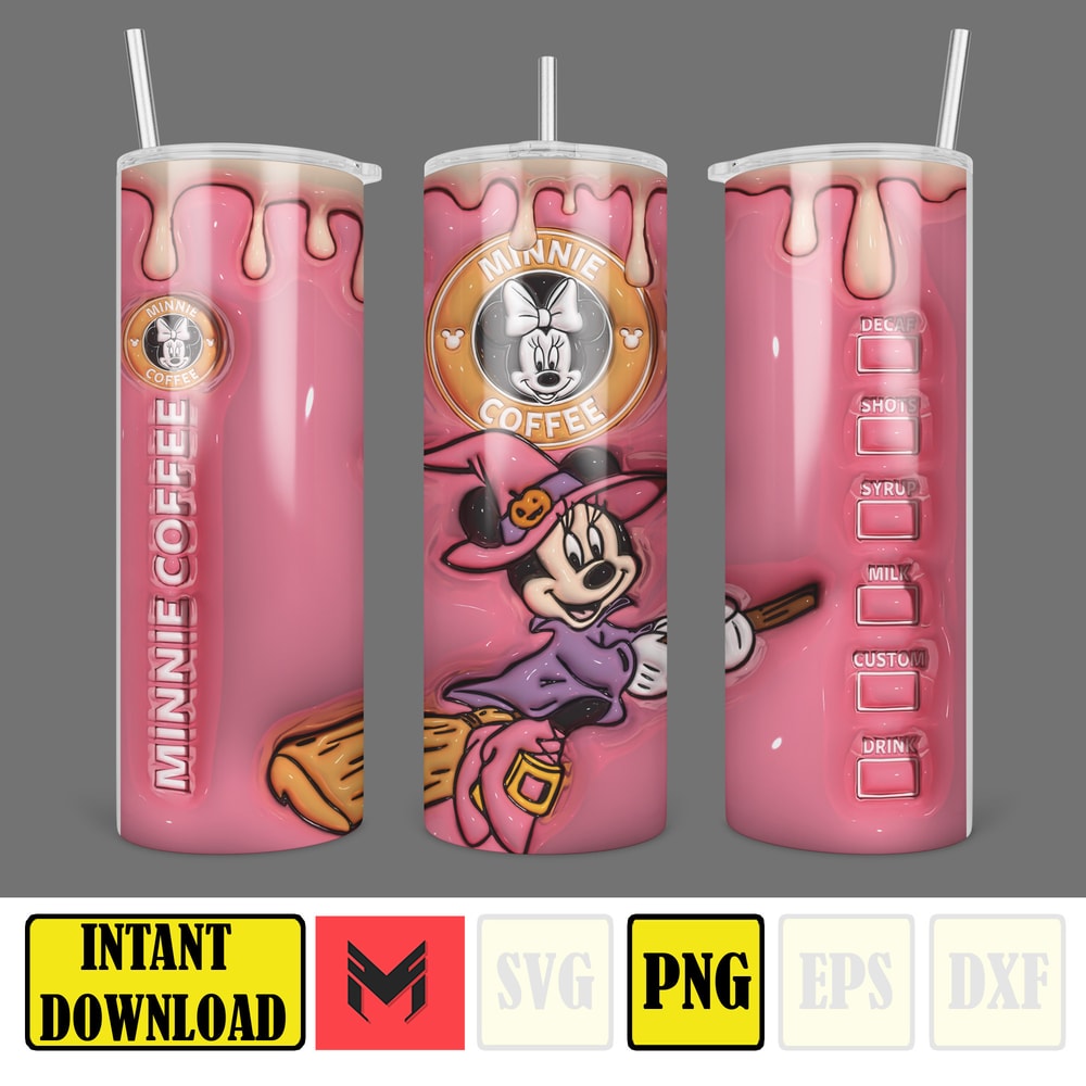 3D Inflated Sublimation Tumbler Design Download PNG, 20 Oz Digital Tumbler Wrap PNG , Instant Download (75).jpg