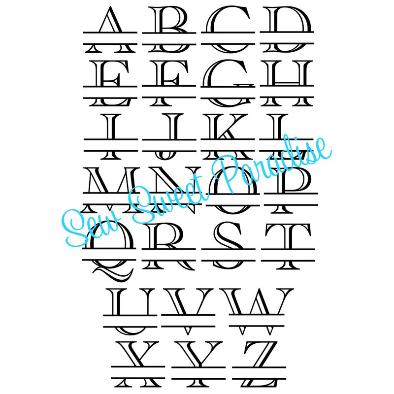 Split Monogram SVGPNG, 8 Split Monogram Frame Alphabets, Digital Download, Cut Files, Engraving, Sublimation (individual svg & png files) - 8.jpg
