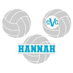 volleyball svg frames, monogram frame svg, name frame svg, digital download, cut file, sublimation, clip art (3 svgpngdx