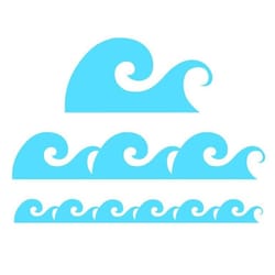 waves border png, waves svg, ocean svg, digital download, cut file, sublimation, clip art (includes svgdxfpng file forma