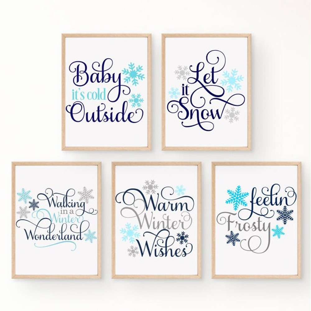 Winter SVG Bundle, Let it Snow SVG, Baby it's Cold Outside, Digital Download, Cut Files, Sublimation (5 individual svgdxfpngjpeg files) - 2.jpg