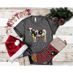 cow christmas sweatshirt, merry christmas heifers tee, christmas cow shirt, highland cow farm christmas shirt, farmer co