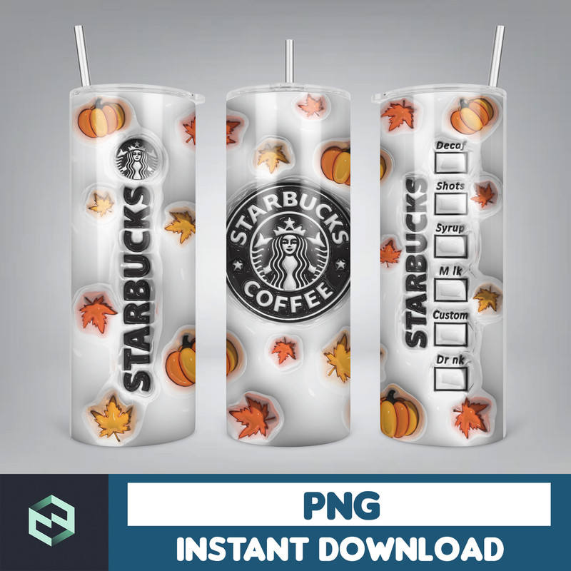 3D Inflated Sublimation Tumbler Design Download PNG, 20 Oz Digital Tumbler Wrap PNG , Instant Download (1).jpg