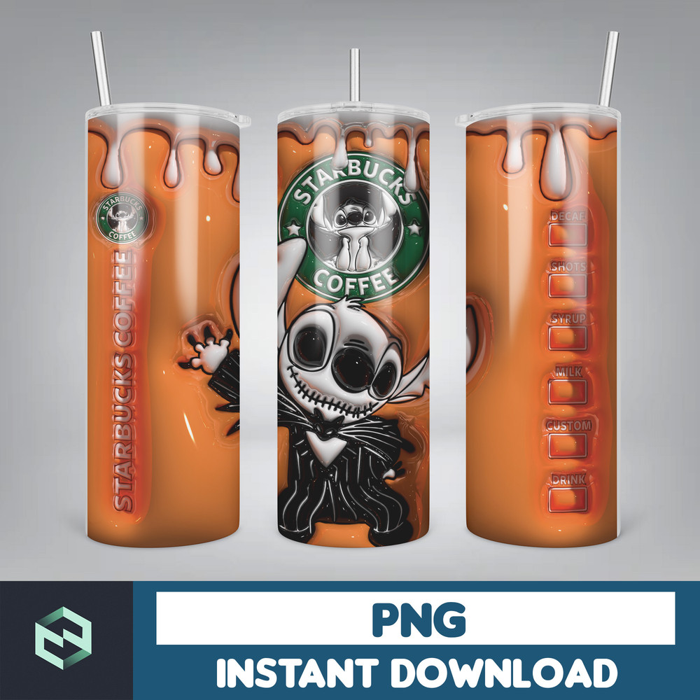 3D Inflated Sublimation Tumbler Design Download PNG, 20 Oz Digital Tumbler Wrap PNG , Instant Download (100).jpg
