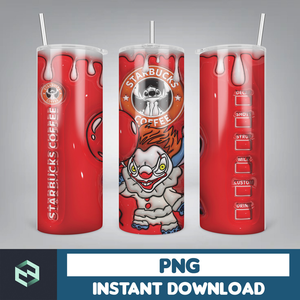3D Inflated Sublimation Tumbler Design Download PNG, 20 Oz Digital Tumbler Wrap PNG , Instant Download (101).jpg