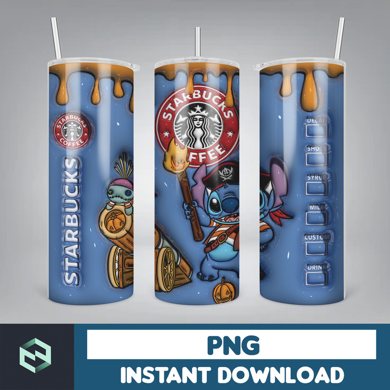 3D Inflated Sublimation Tumbler Design Download PNG, 20 Oz Digital Tumbler Wrap PNG , Instant Download (104).jpg