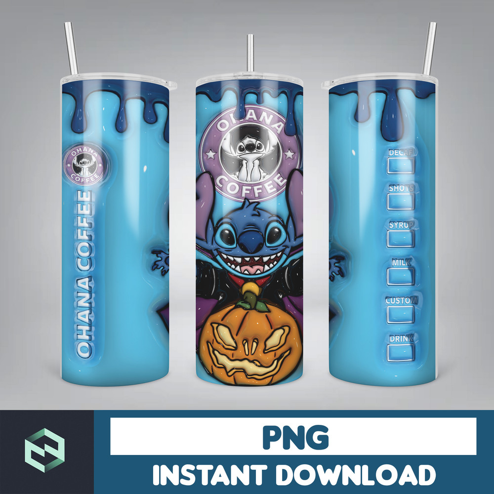 3D Inflated Sublimation Tumbler Design Download PNG, 20 Oz Digital Tumbler Wrap PNG , Instant Download (105).jpg