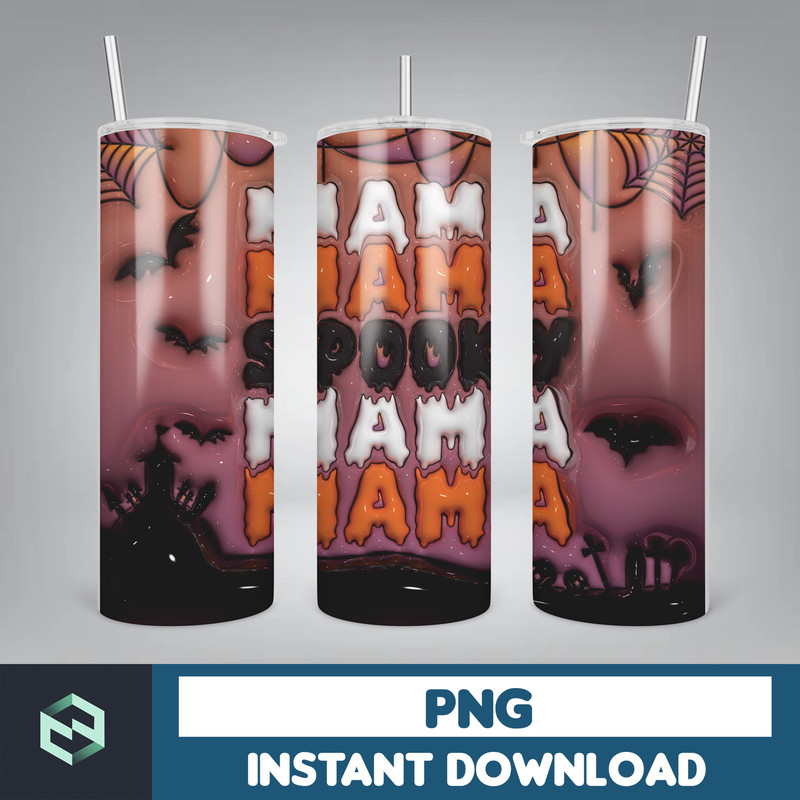 3D Inflated Sublimation Tumbler Design Download PNG, 20 Oz Digital Tumbler Wrap PNG , Instant Download (106).jpg
