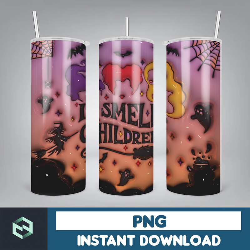 3D Inflated Sublimation Tumbler Design Download PNG, 20 Oz Digital Tumbler Wrap PNG , Instant Download (109).jpg